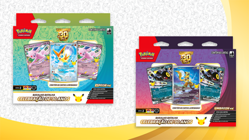 Baralho Batalha: Espeon ex de Celebração de 30 Anos | Baralho Batalha: Umbreon ex de Celebração de 30 Anos