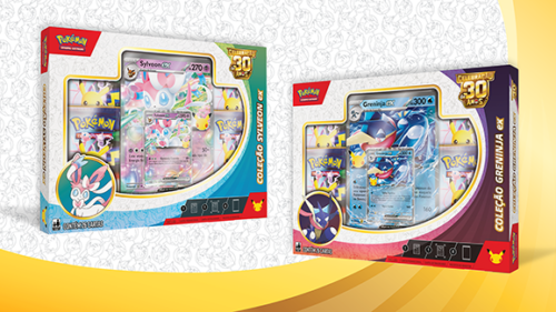 Coleção Sylveon ex e Coleção Greninja ex de Celebração de 30 Anos
