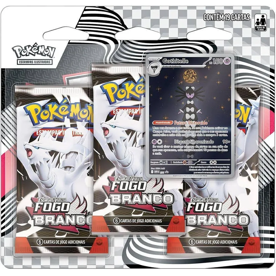 Blister Triplo Pokémon Fogo Branco