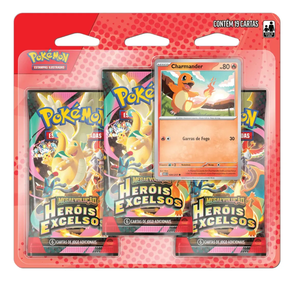 Blister Triplo Pokémon Heróis Excelsos